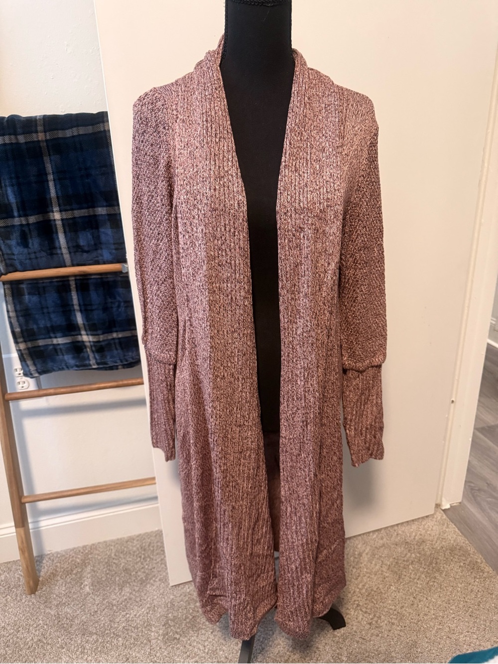 NWT NY&Co Rose Colored Open Cardigan